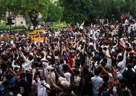 India activists demand release of detained 'cockroach' protesters
