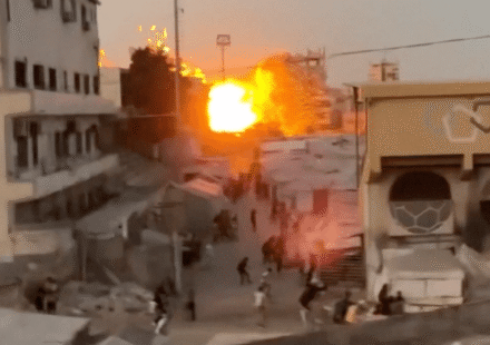 Israeli airstrike destroys Gaza City mosque near displacement camp