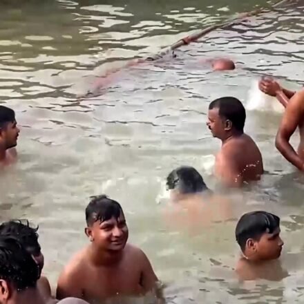 Hindus take holy dip in India’s rivers on sacred holiday