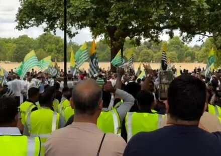 London protesters march through streets in solidarity with Azad Kashmir