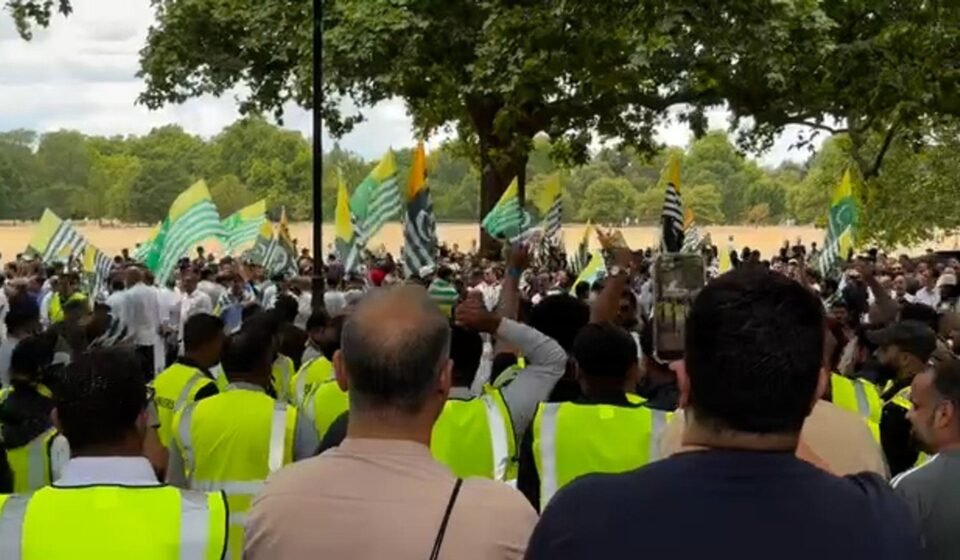 London protesters march through streets in solidarity with Azad Kashmir