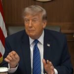 Trump mimics sound of Patriot missile interceptions