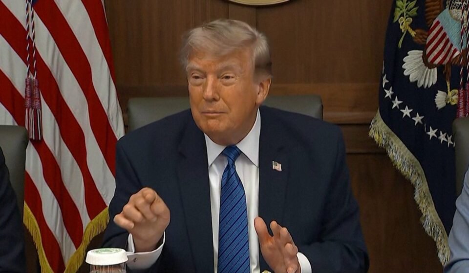 Trump mimics sound of Patriot missile interceptions