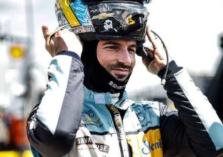 Alexander Rossi reacts to his first laps in the next generation of IndyCar